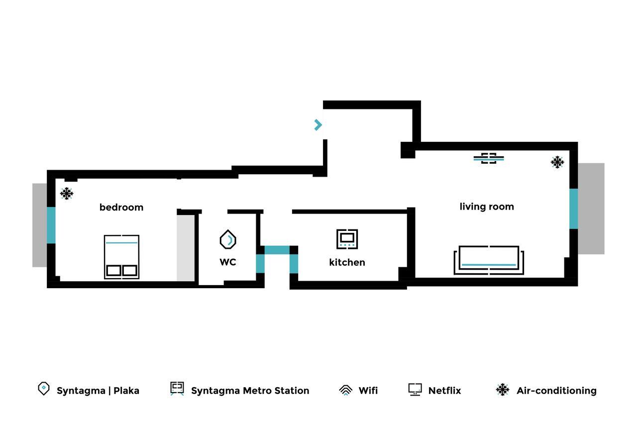 Sleek Flat In Central Syntagma By Upstreet أثينا المظهر الخارجي الصورة